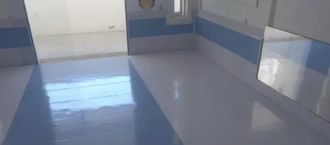 Piso Para Berçário Baby Piso Azul e Branco