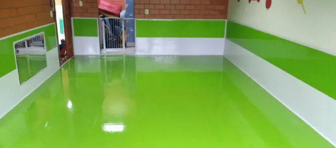 Piso Para Berçário Baby Piso Verde e Branco