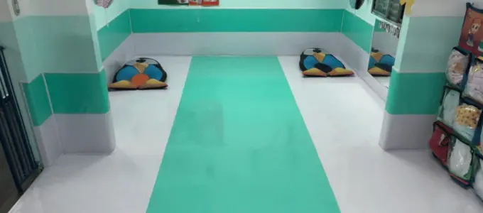 Piso Para Berçário Baby Piso - Branco e Verde Bebê